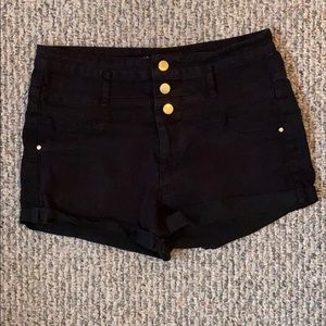 Black Jean shorts